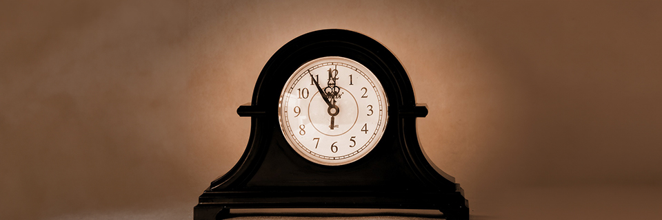 clock showing the time